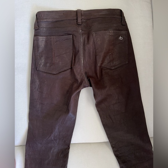 Rag & Bone  Leather Low-Rise Pants Size: XS | US 24 - Picture 4 of 16